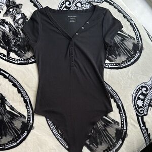 American Eagle Black Women's Bodysuit Top